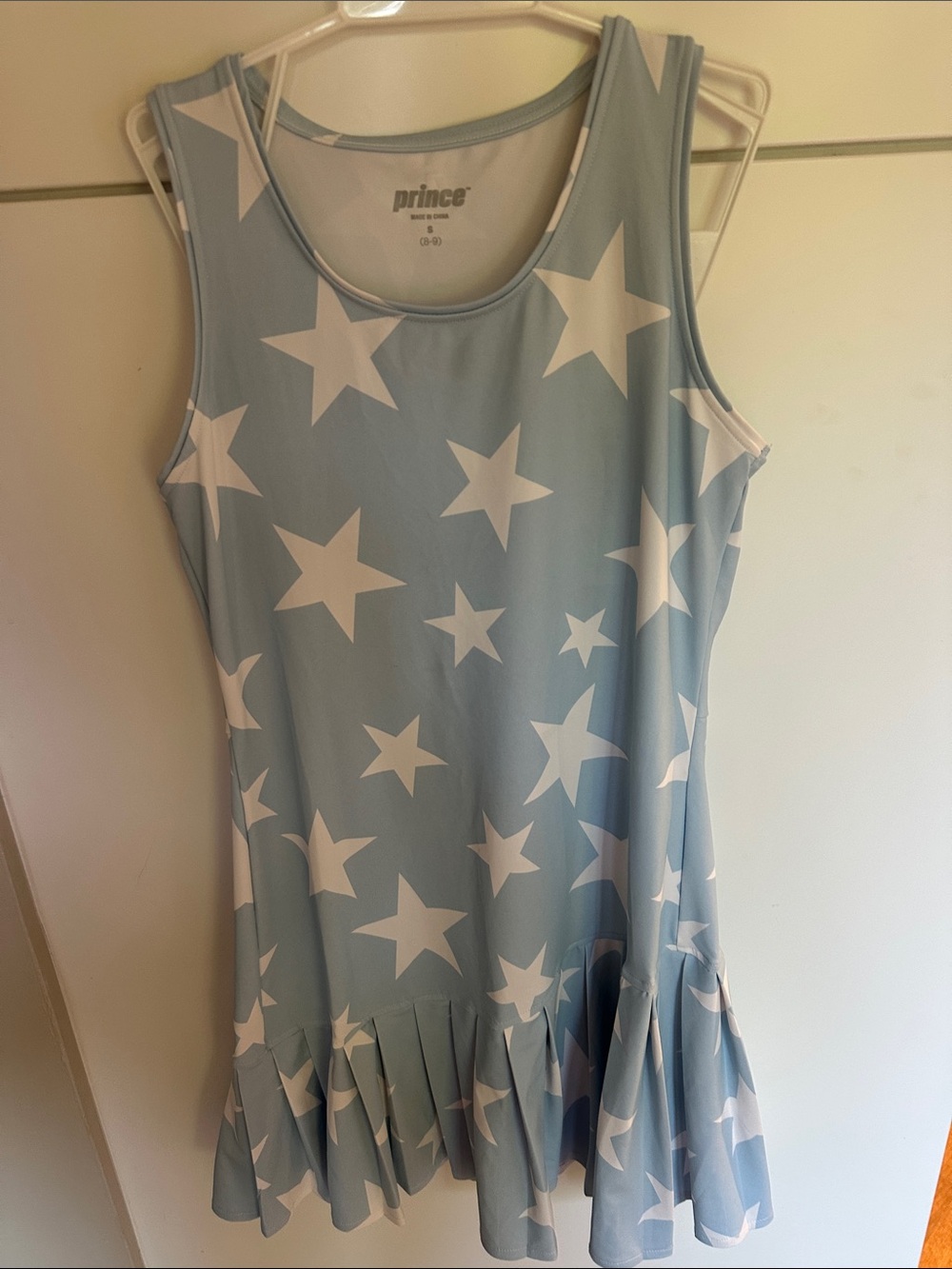 Prince Pale Blue Star-Print Tennis Dress
